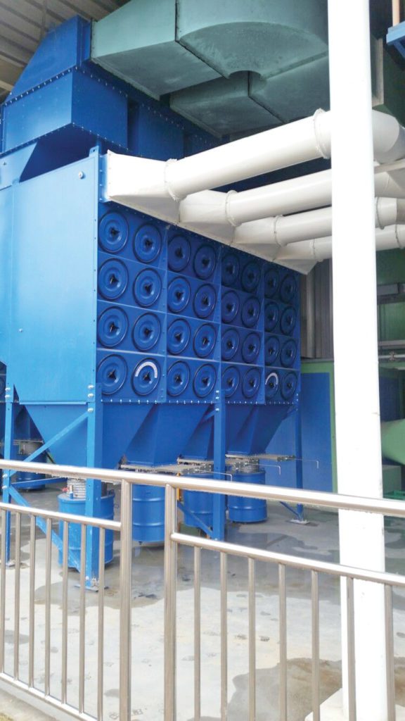 Blue Cartridge Dust Collection System.