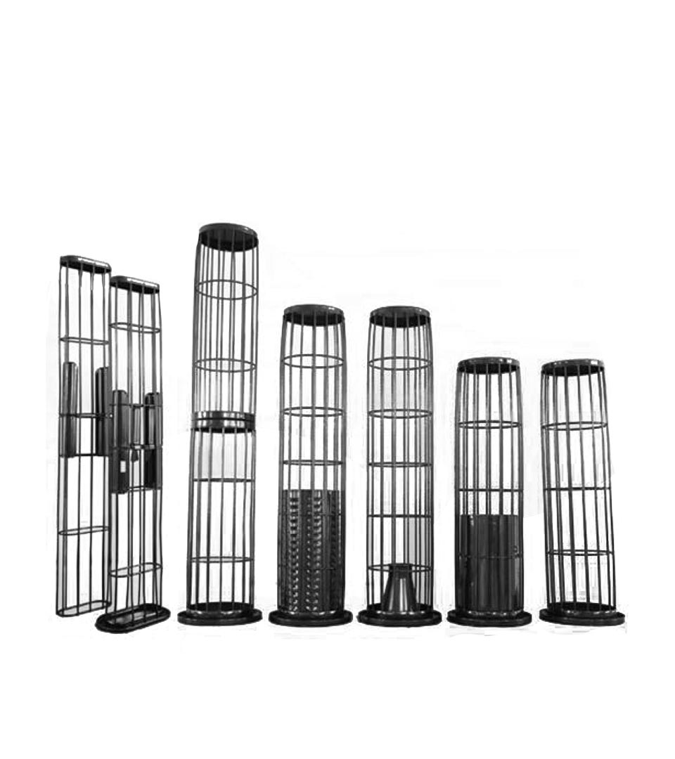 Various shapes and sizes of dust collector cages