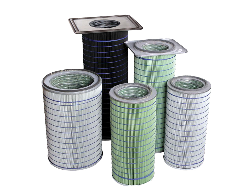 A variety of Camfil-Farr replacement parts and Camfil filters for dust collection.