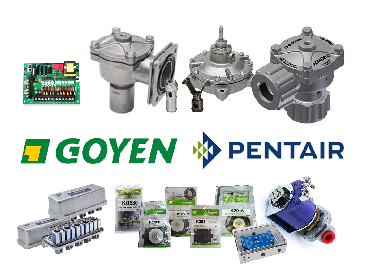 A wide selection of Goyen valves and Goyen replacement parts for unique air filtration systems.