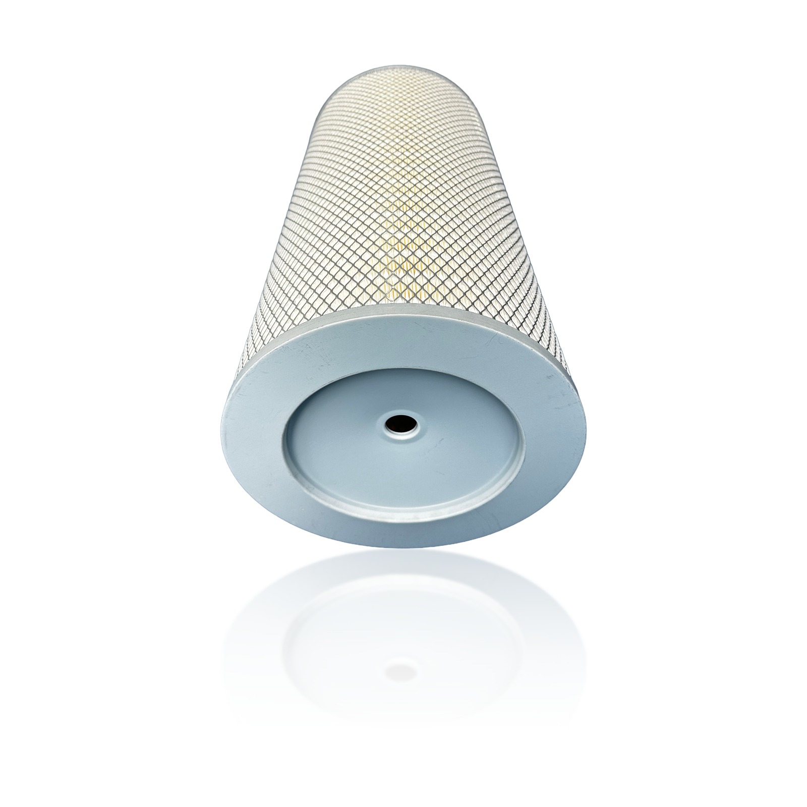 Conical pleated cartridge filter - bolt hole end