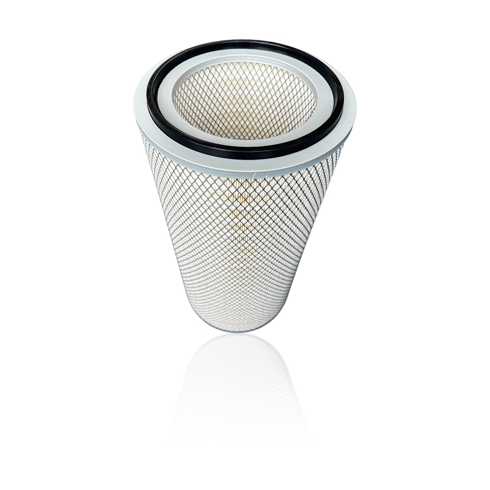 Conical pleated cartridge filter - standing