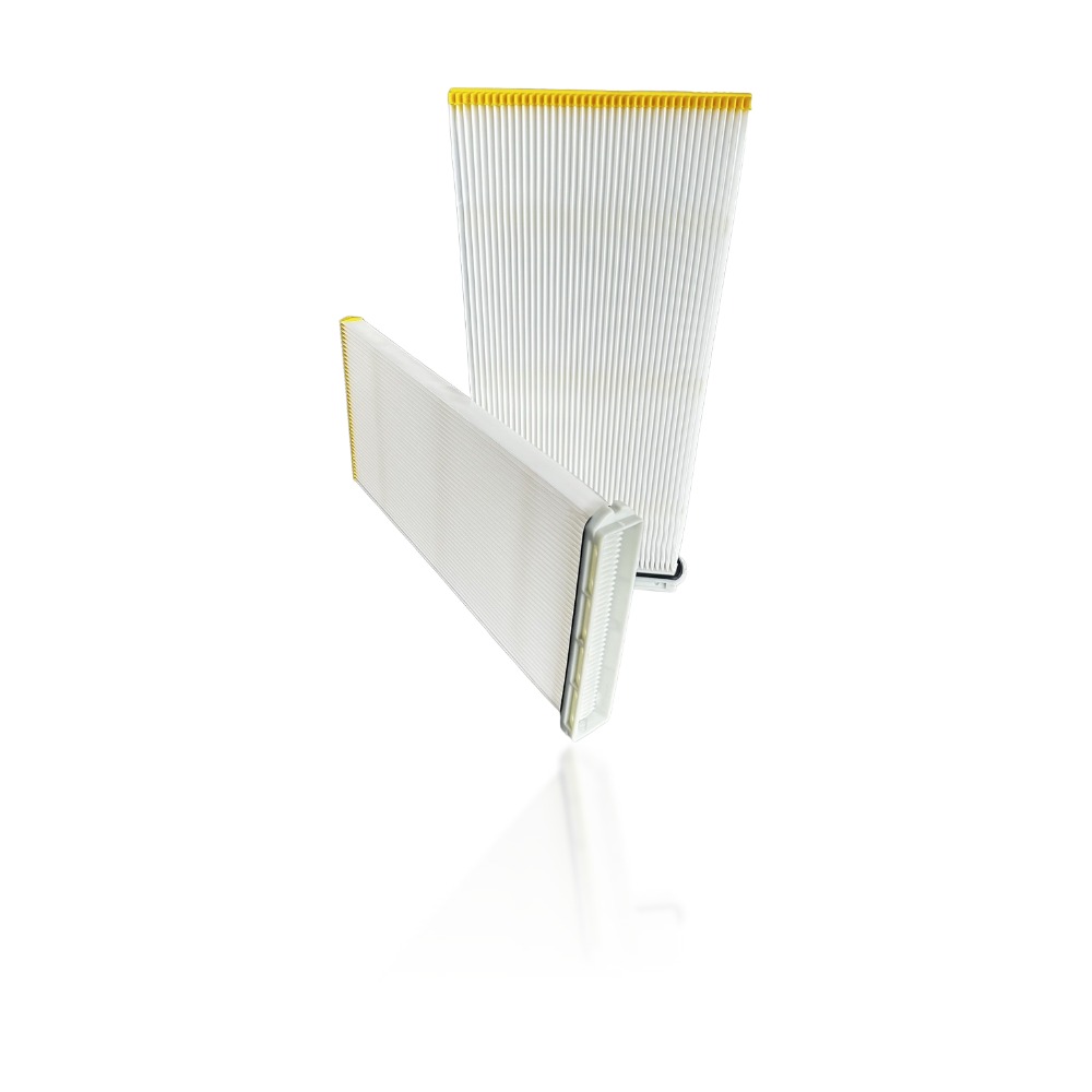 Pleated panel filter - metal frame standing
