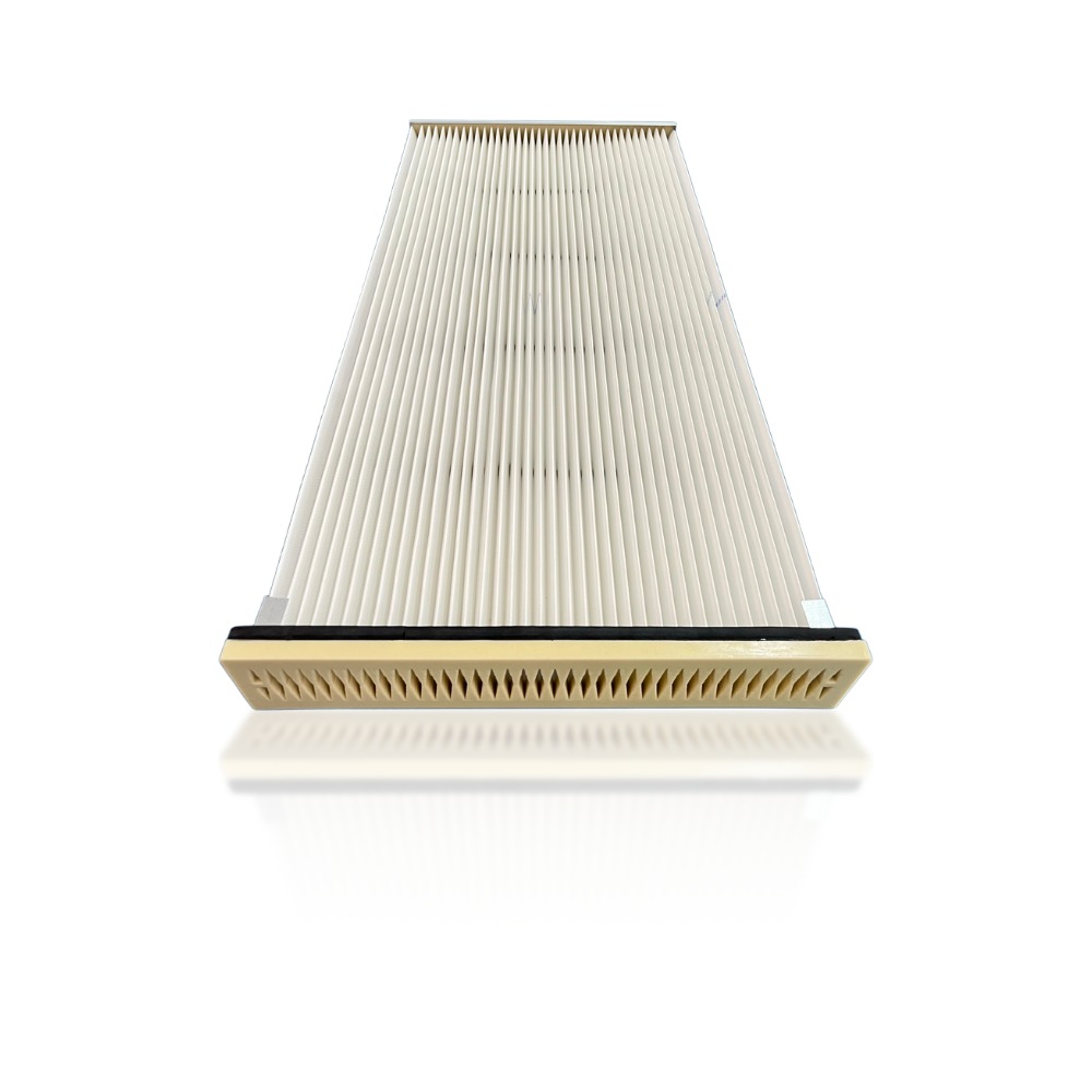 Pleated panel filter - metal frame