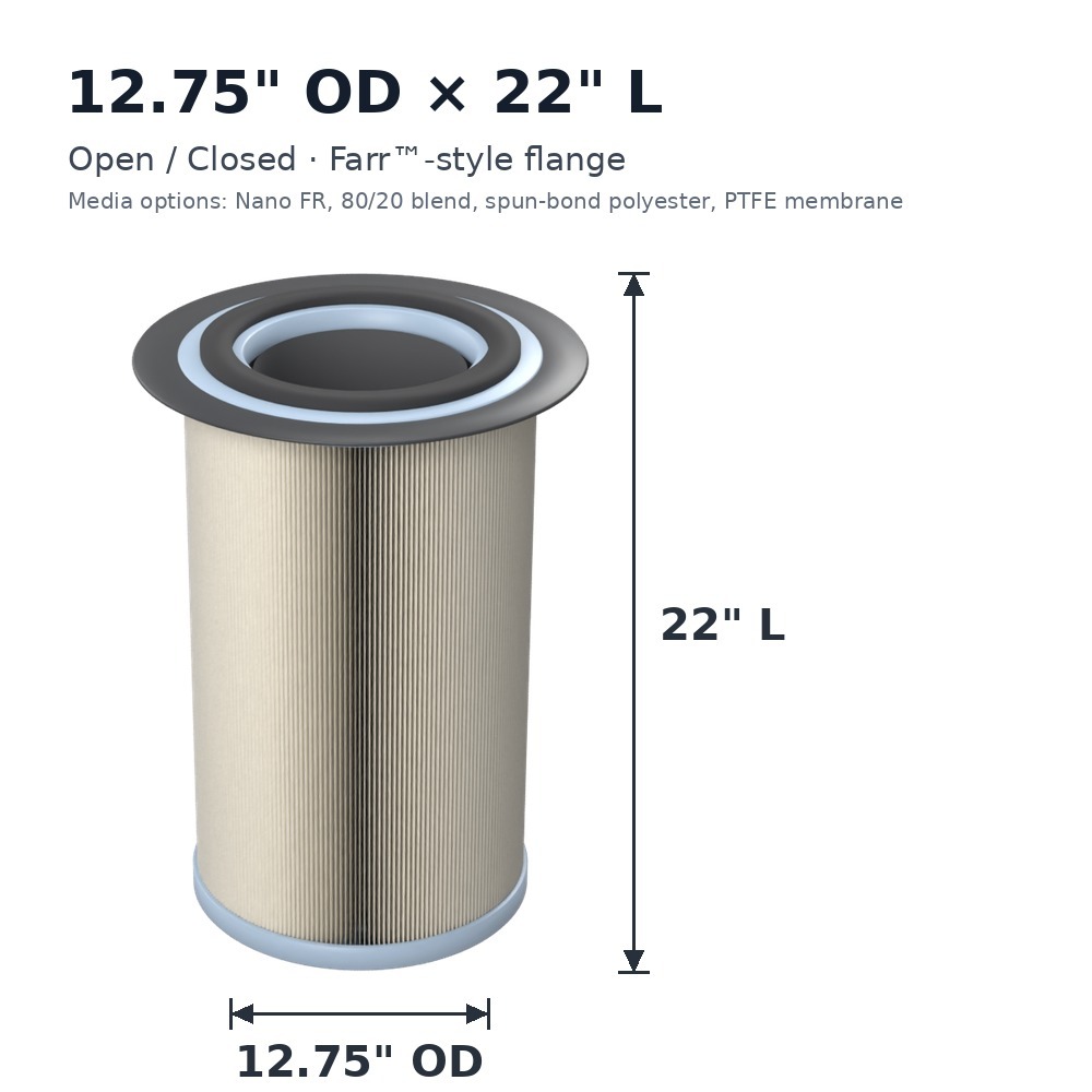 bha-cartridge-filter-12-75od-x-22l-open-closed-farr-style-flange-dimensions