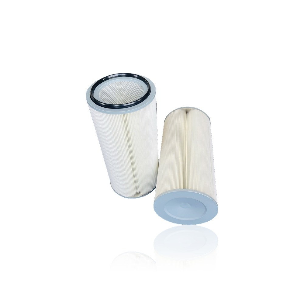 Open/closed plain cartridge filter Pleated dust collector cartridge filter, open/closed with plain closed end cap