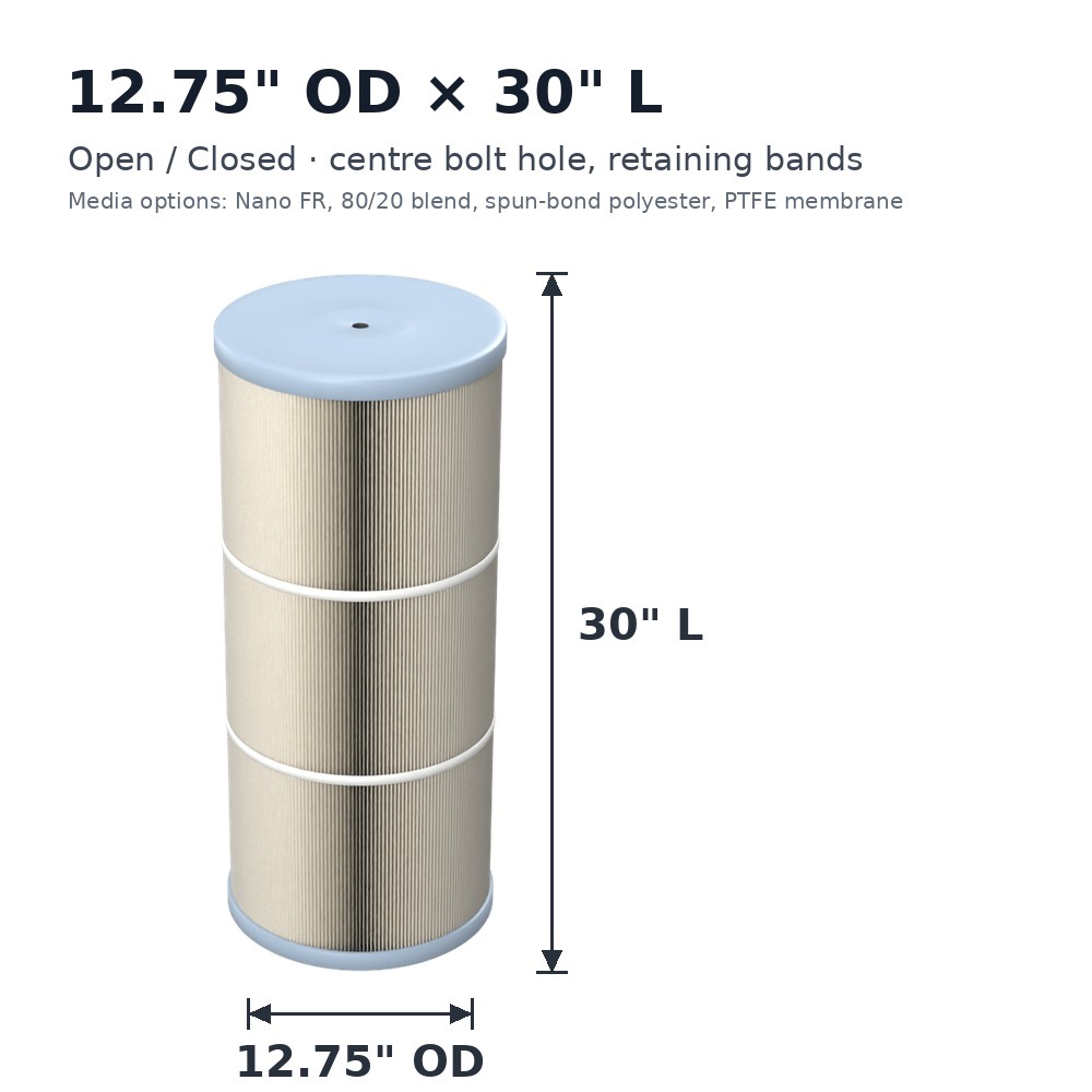 bha-cartridge-filter-12-75od-x-30l-open-closed-bolt-hole-bands-dimensions