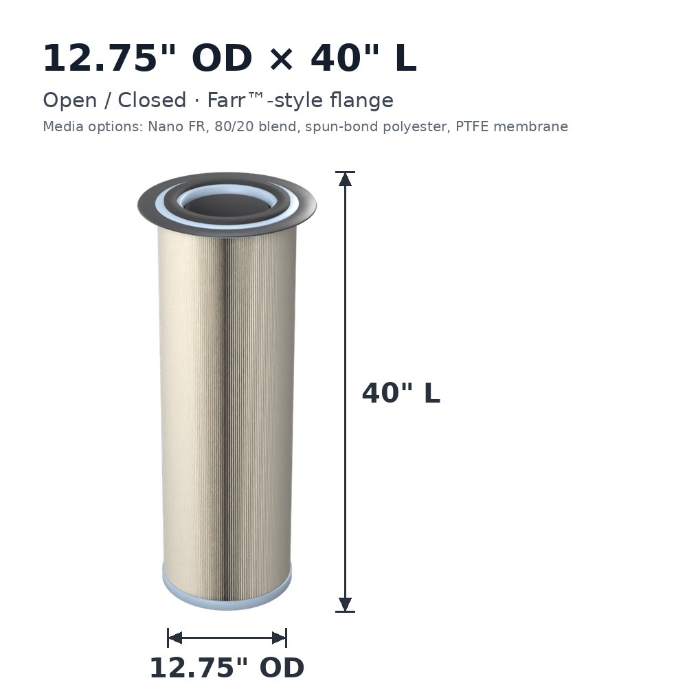 bha-cartridge-filter-12-75od-x-40l-open-closed-farr-style-flange-dimensions
